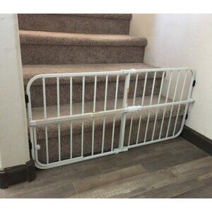 Lil Tuffy Metal Expandable Gate White, 38 x 1 x 18